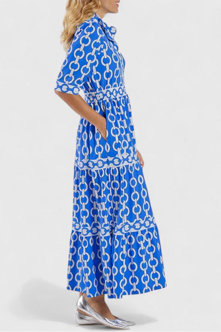 Robe Midi Casilda avec Imprimé de Chaînes