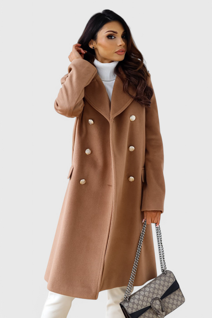 Yara Manteau en Laine Classique avec Silhouette Structurée