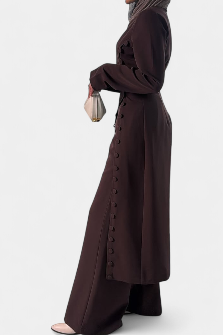 Ensemble Décontracté Doux Melissa avec Blouse à Boutons et Pantalons Longs