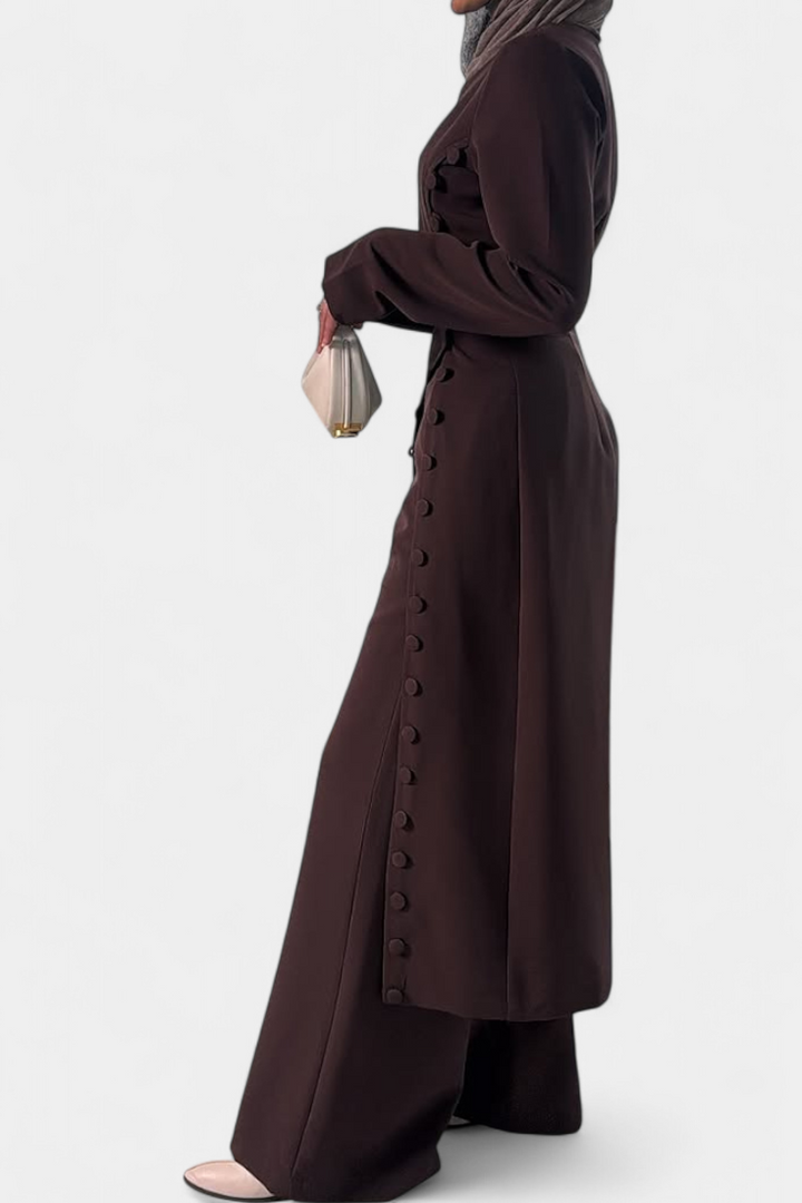 Ensemble Décontracté Doux Melissa avec Blouse à Boutons et Pantalons Longs