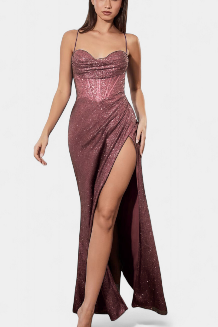 Robe Sirène Armoni avec Corsage et Bretelles Spaghetti