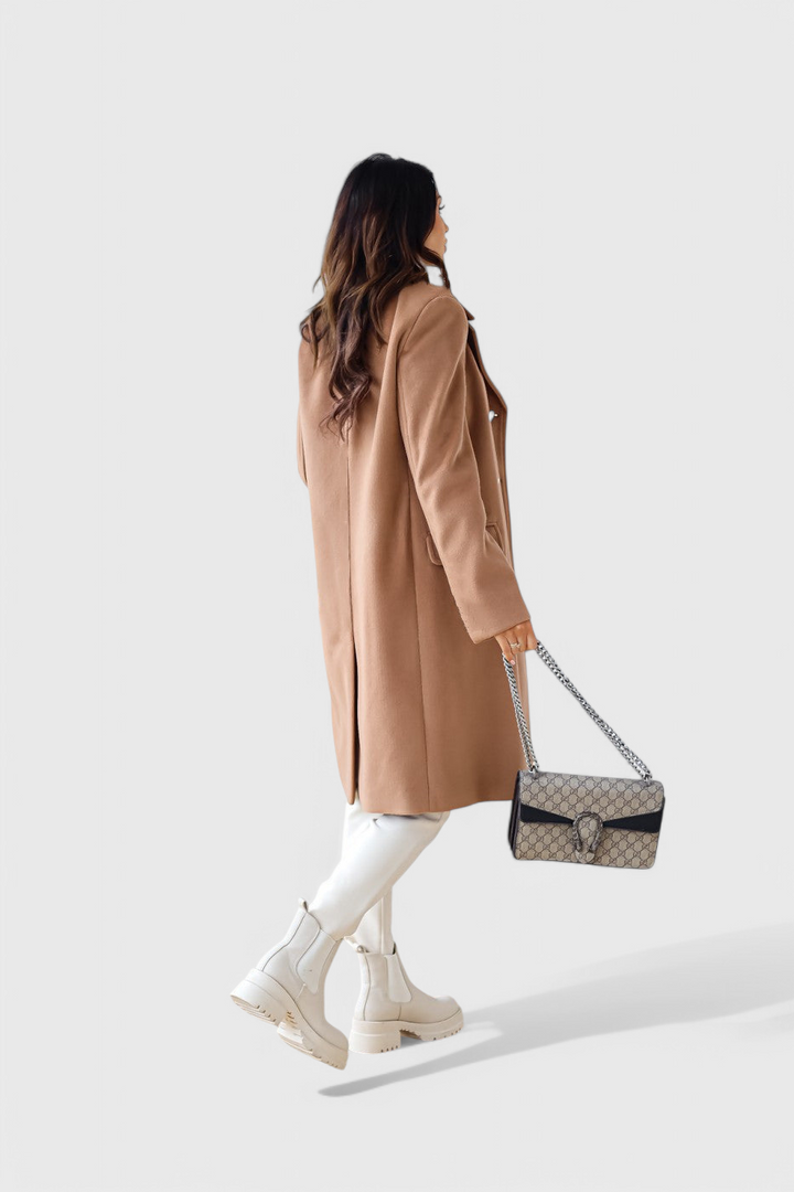 Yara Manteau en Laine Classique avec Silhouette Structurée