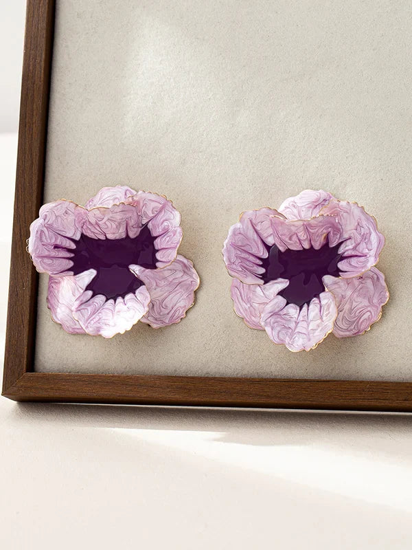 Boucles d'oreilles géométriques en forme de fleur