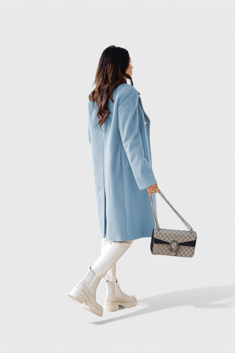 Yara Manteau en Laine Classique avec Silhouette Structurée