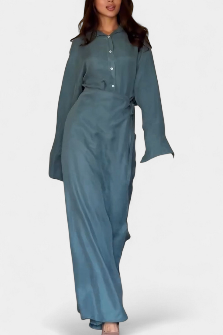 Marisol Ensemble Décontracté de Chemise Ample et Pantalon Jupe