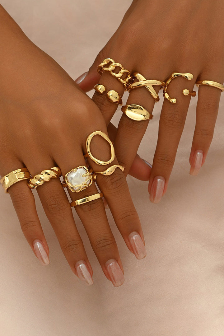 Bague Ouverte Géométrique Métallique