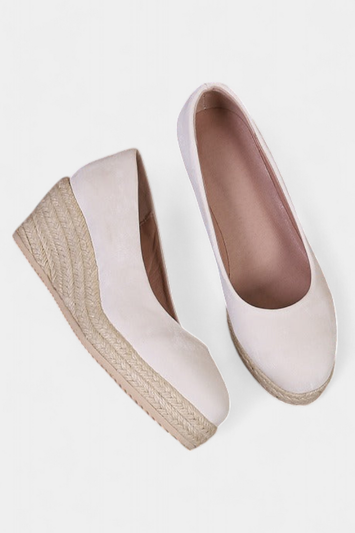 Laupa Chaussures à Plateforme avec Semelle Tressée Style Espadrille