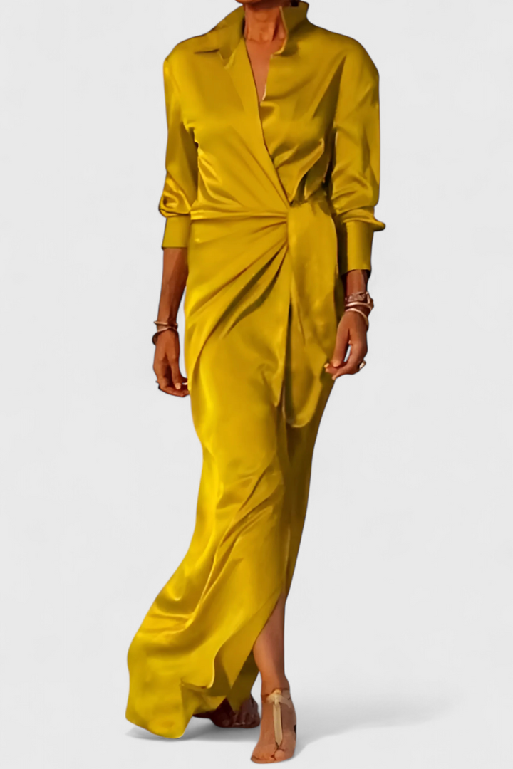 Robe de Soirée Longue Marbella avec Nœud