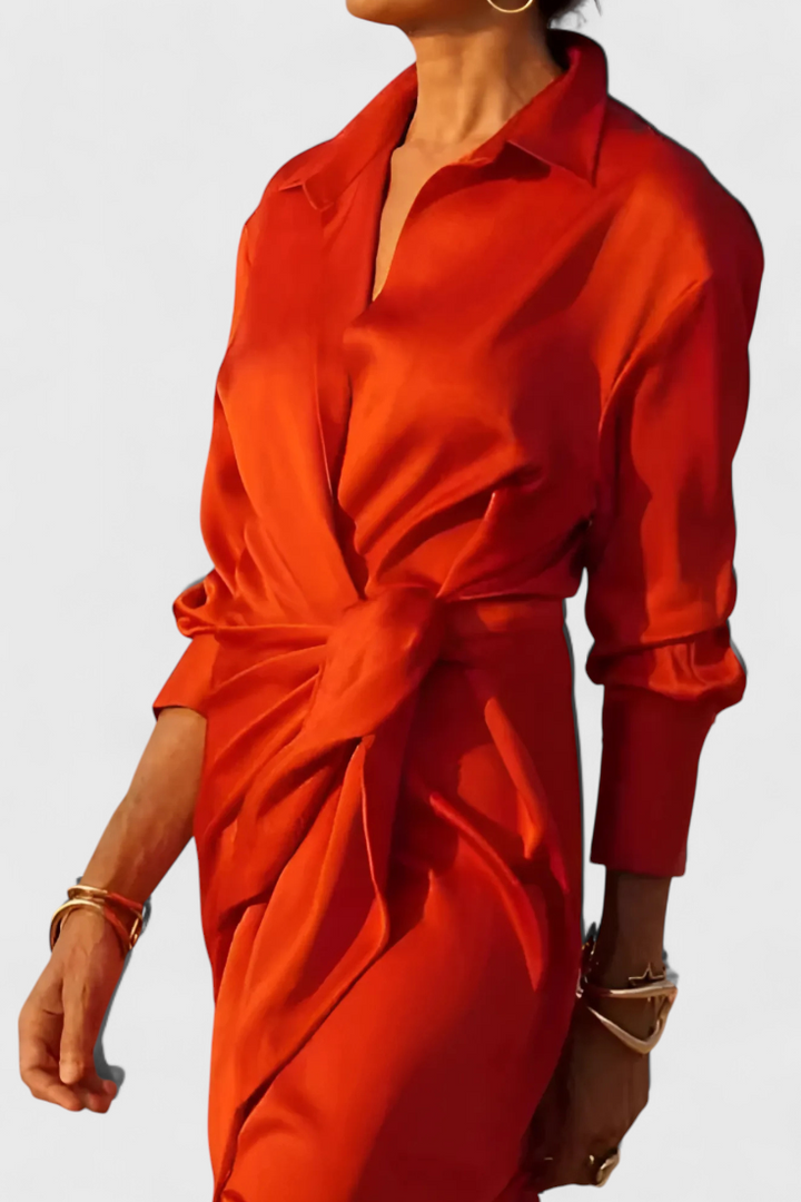 Robe de Soirée Longue Marbella avec Nœud