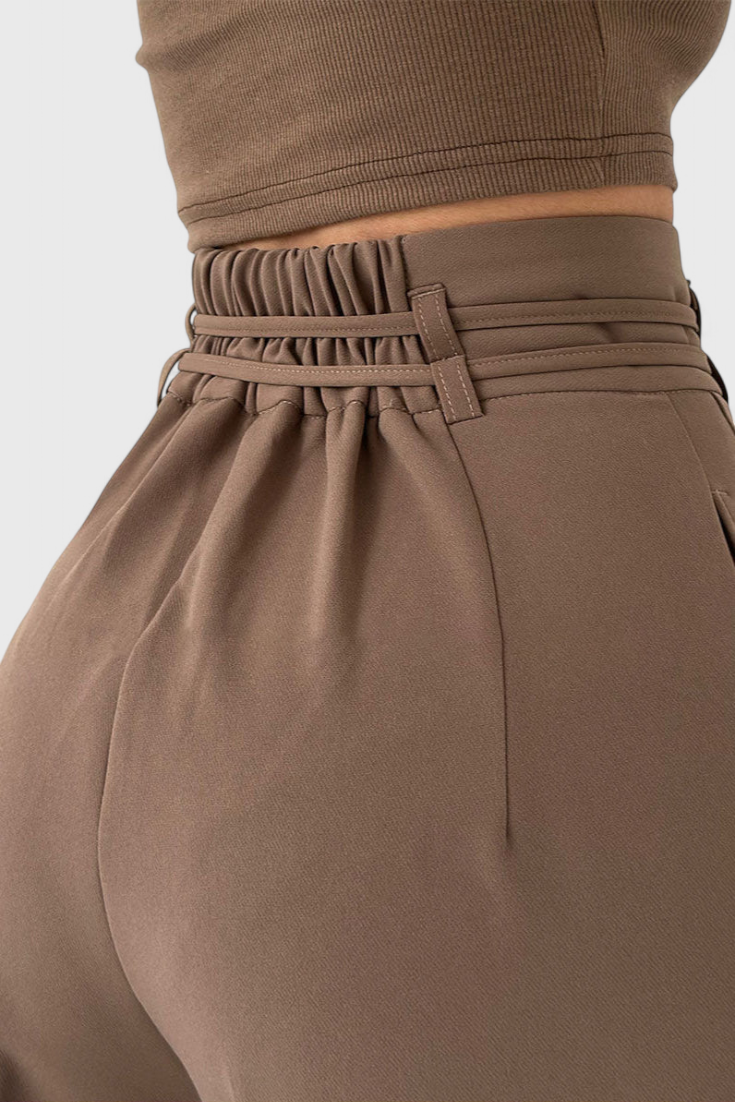 Sophie Pantalons à Jambes Larges avec Cordon