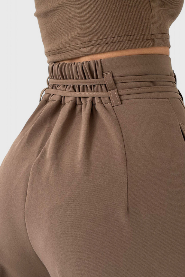 Sophie Pantalons à Jambes Larges avec Cordon