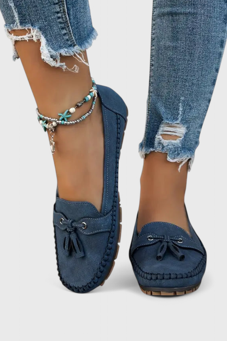 Mocassins Peony en Suède Classiques avec Franges