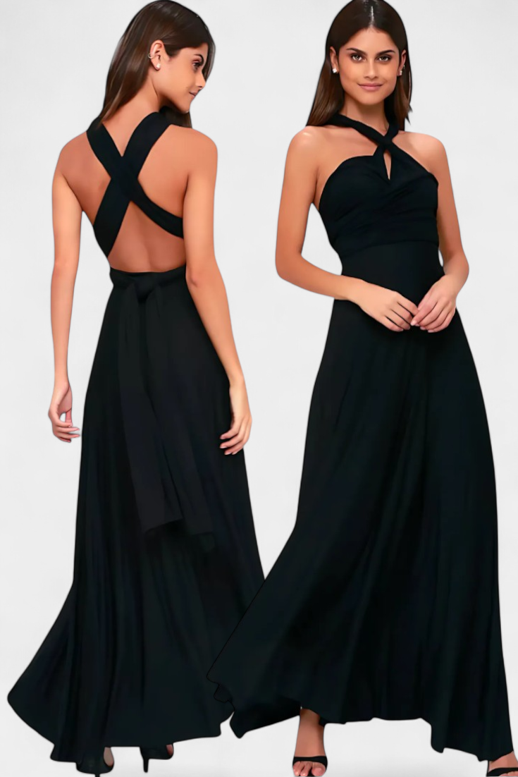 Robe Josephine Enveloppante Élégante et Ajustable