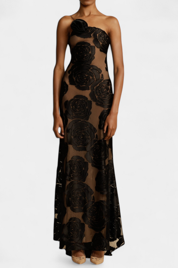 Robe Florale en Velours Vlada