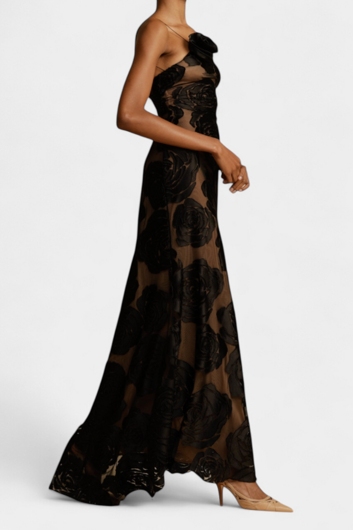 Robe Florale en Velours Vlada