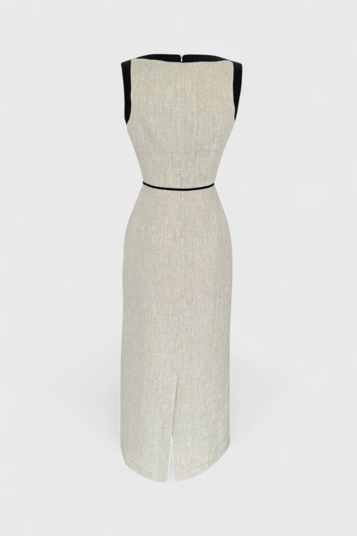 Robe Sans Manches Samanta avec Contraste de Couleur