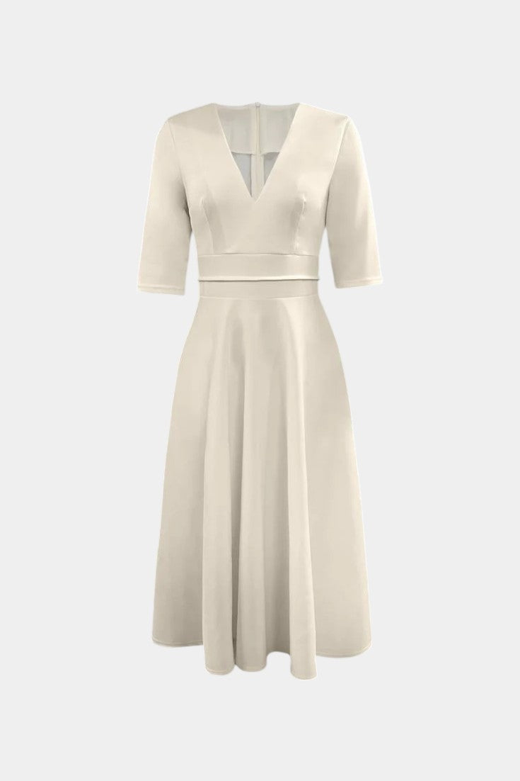 Robe Midi A-Line Nylah de Charme Vintage