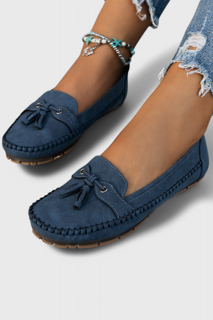Mocassins Peony en Suède Classiques avec Franges