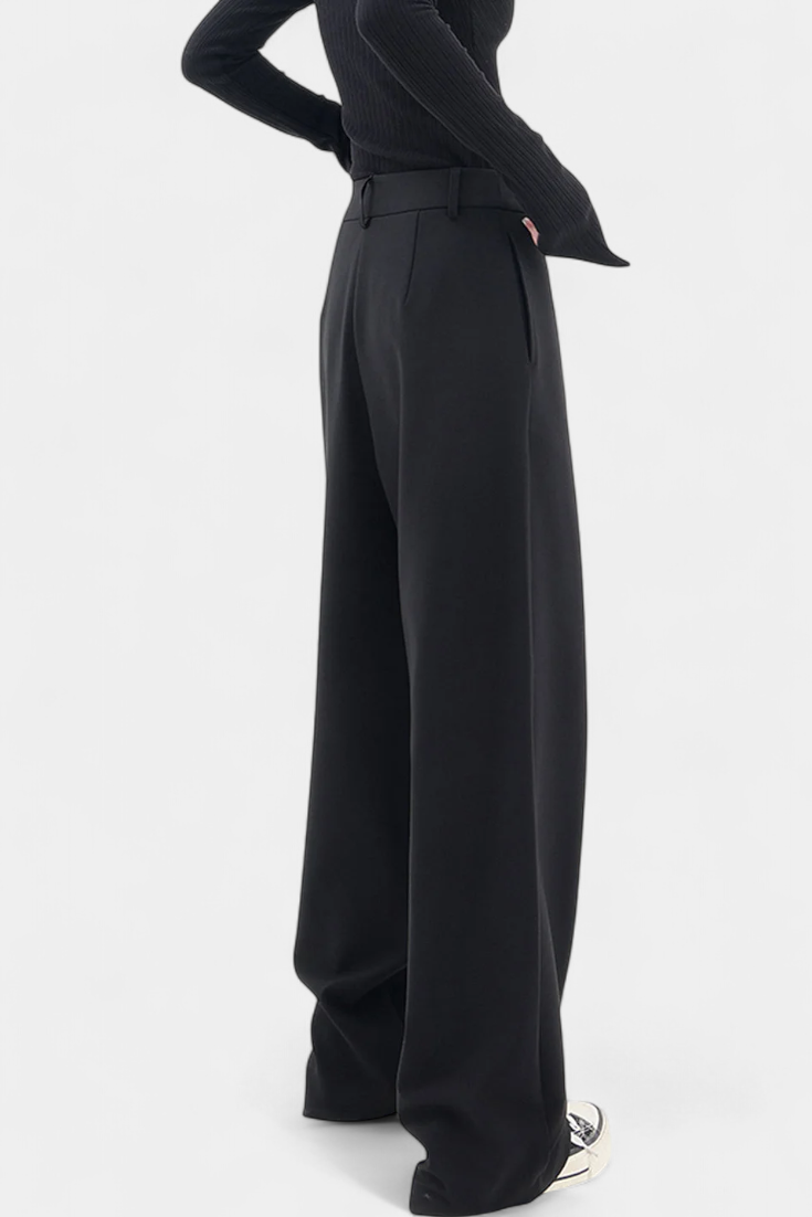Pantalons Oaklyn Droits avec Drapé Moderne