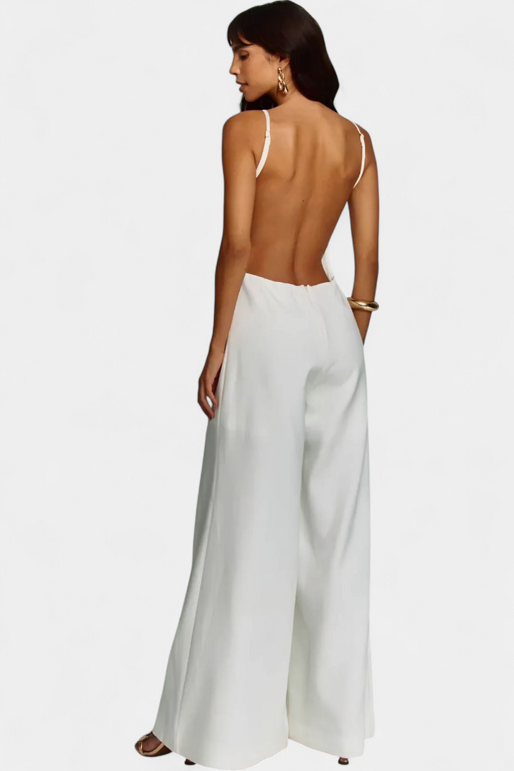 Belén Mono Halter à Jambes Amples avec Chute Radieuse