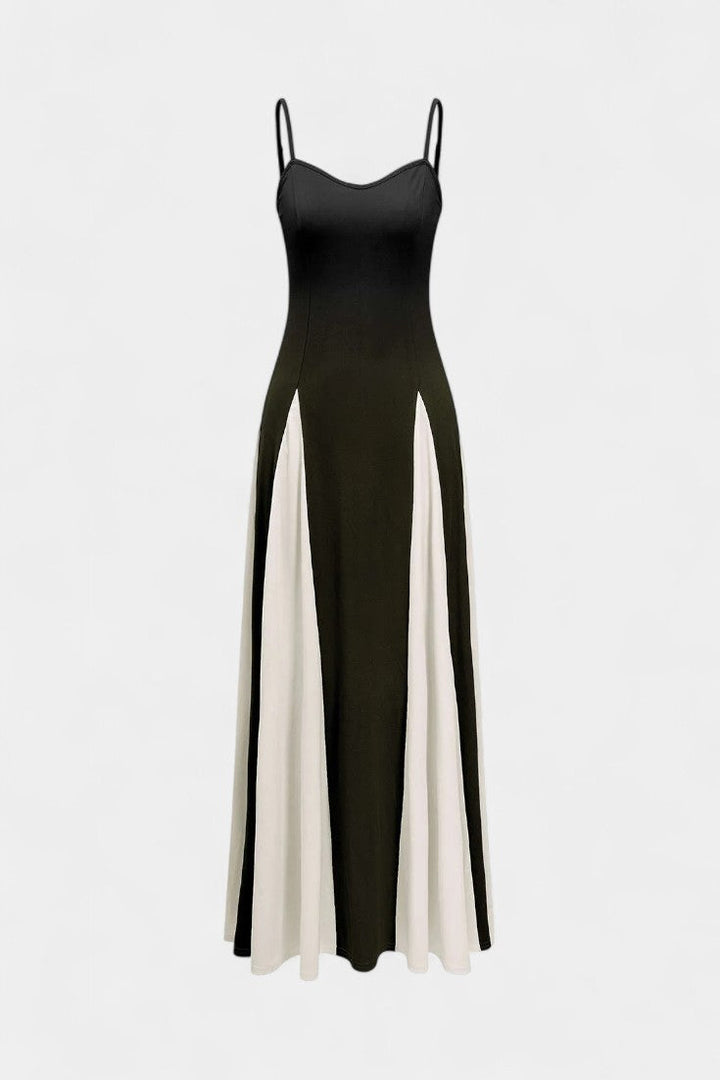 Robe Maxi Bicolore Catalina à Bretelles Fines