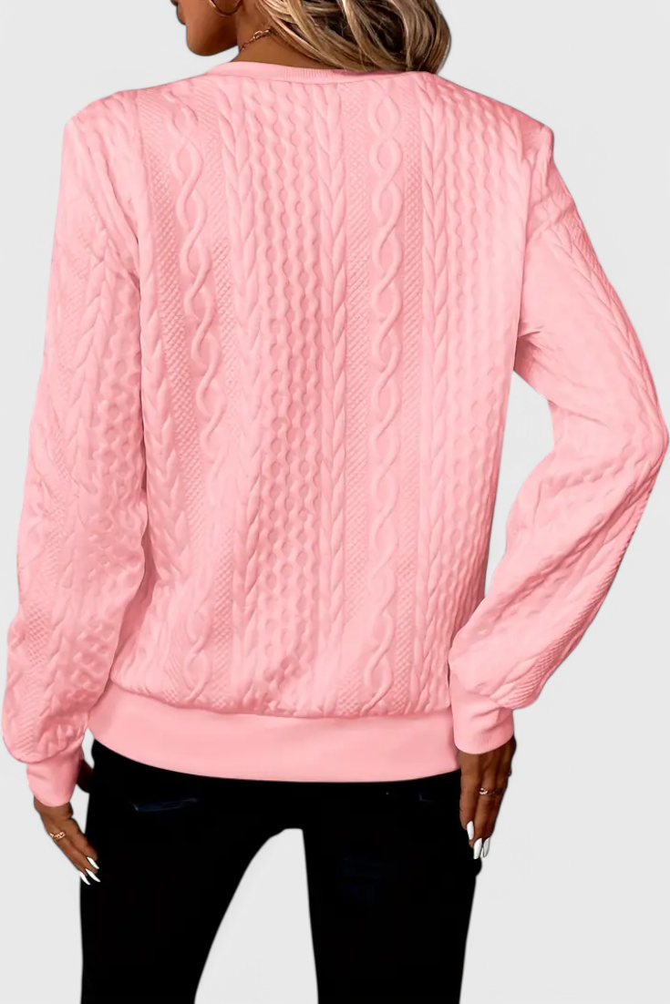 Pull Zoey en Maille avec Fermeture Éclair Douce