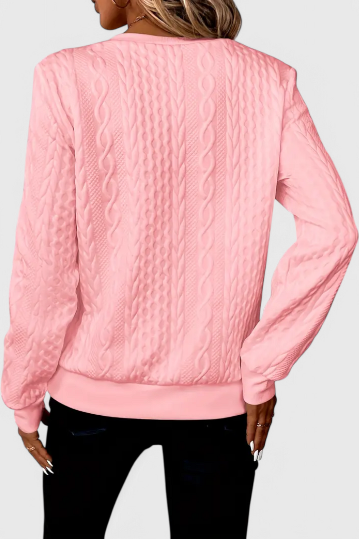 Pull Zoey en Maille avec Fermeture Éclair Douce