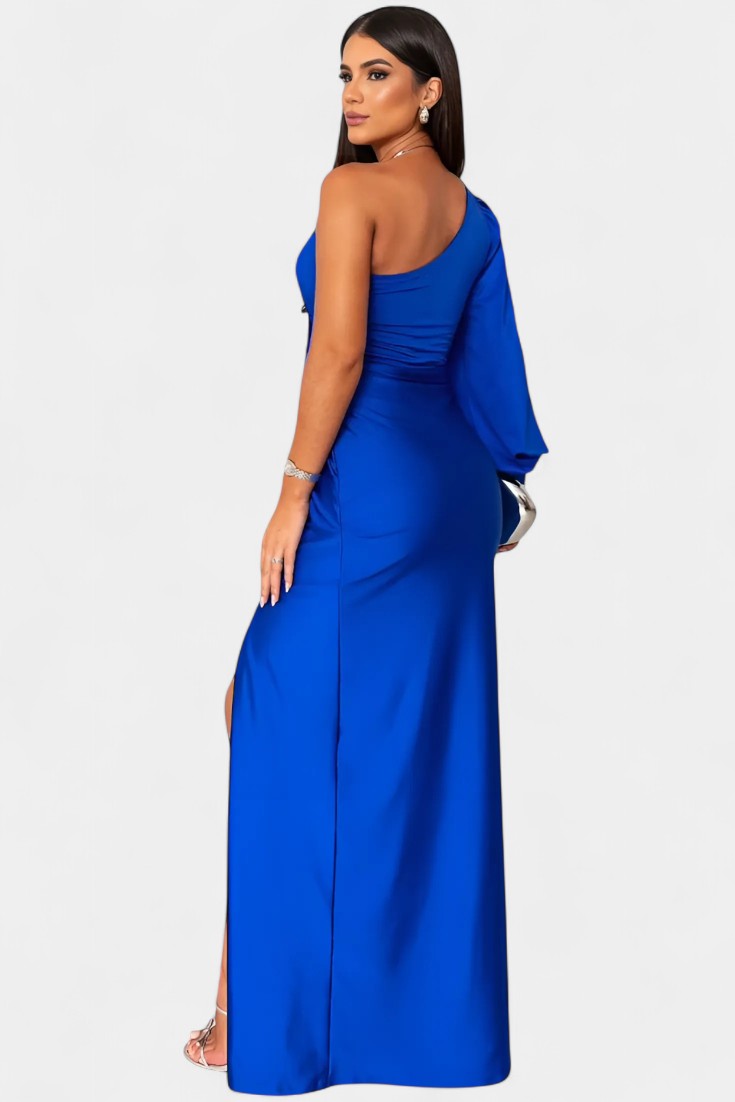 Charlotte Robe Asymétrique Drapée à Une Épaule
