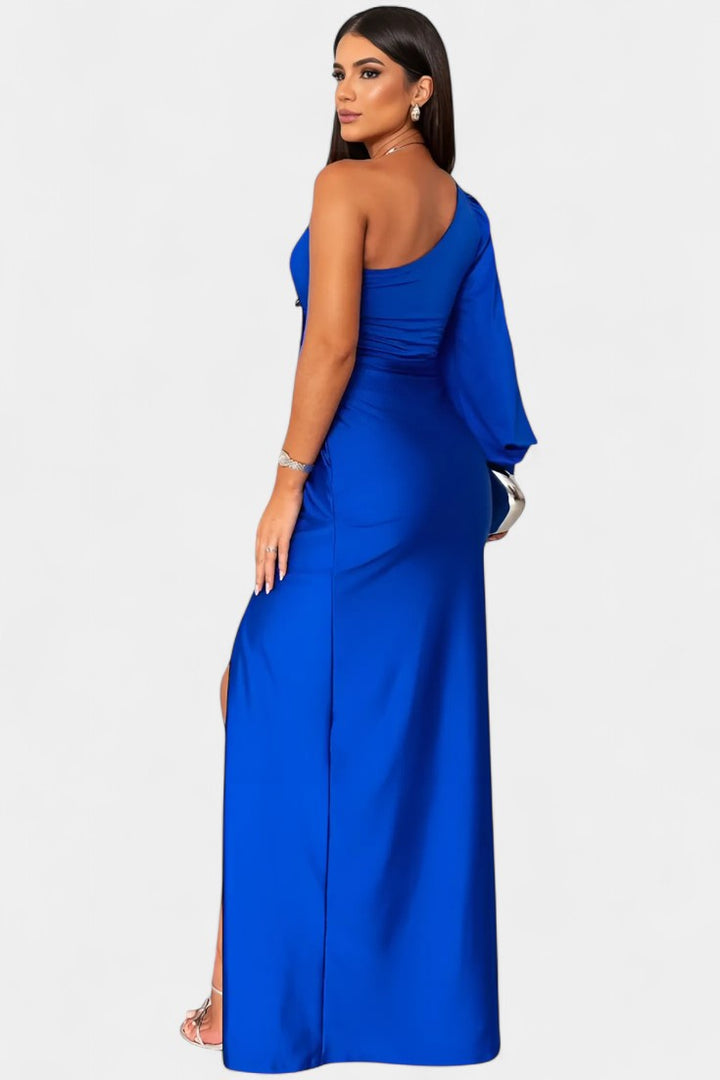 Charlotte Robe Asymétrique Drapée à Une Épaule