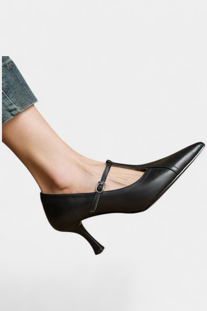 Zulema Talons T-Bar Élégants avec Fini Lisse