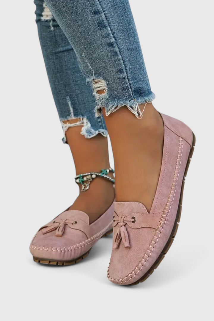 Mocassins Peony en Suède Classiques avec Franges
