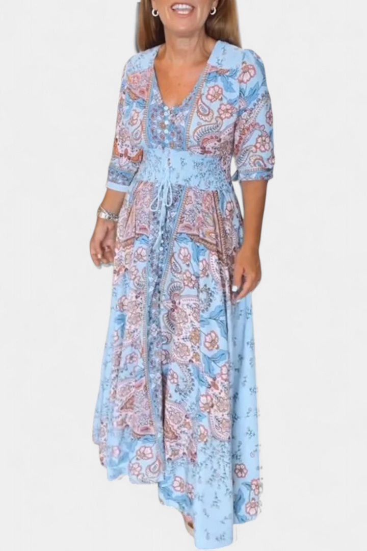 Robe d'été décontractée Dunya avec décolleté en V