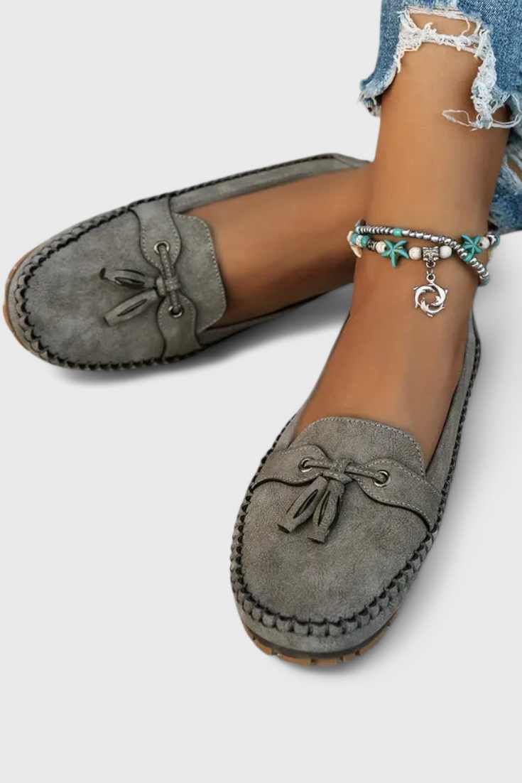 Mocassins Peony en Suède Classiques avec Franges