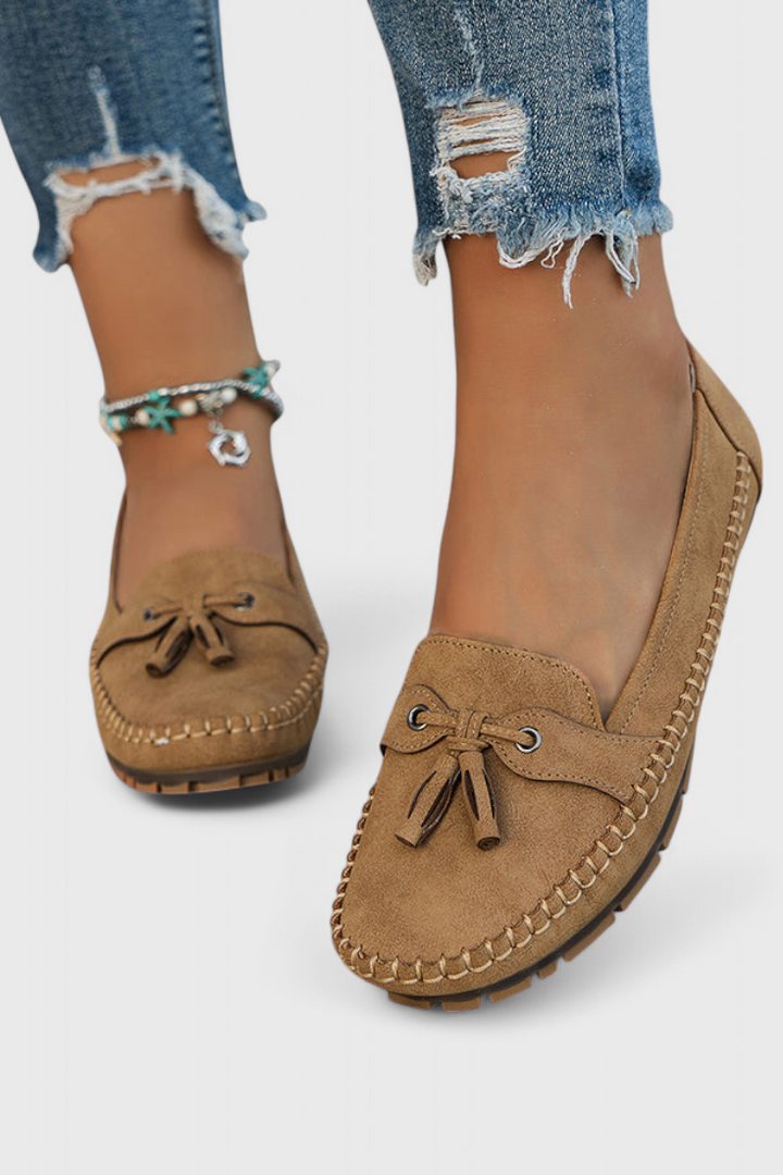 Mocassins Peony en Suède Classiques avec Franges