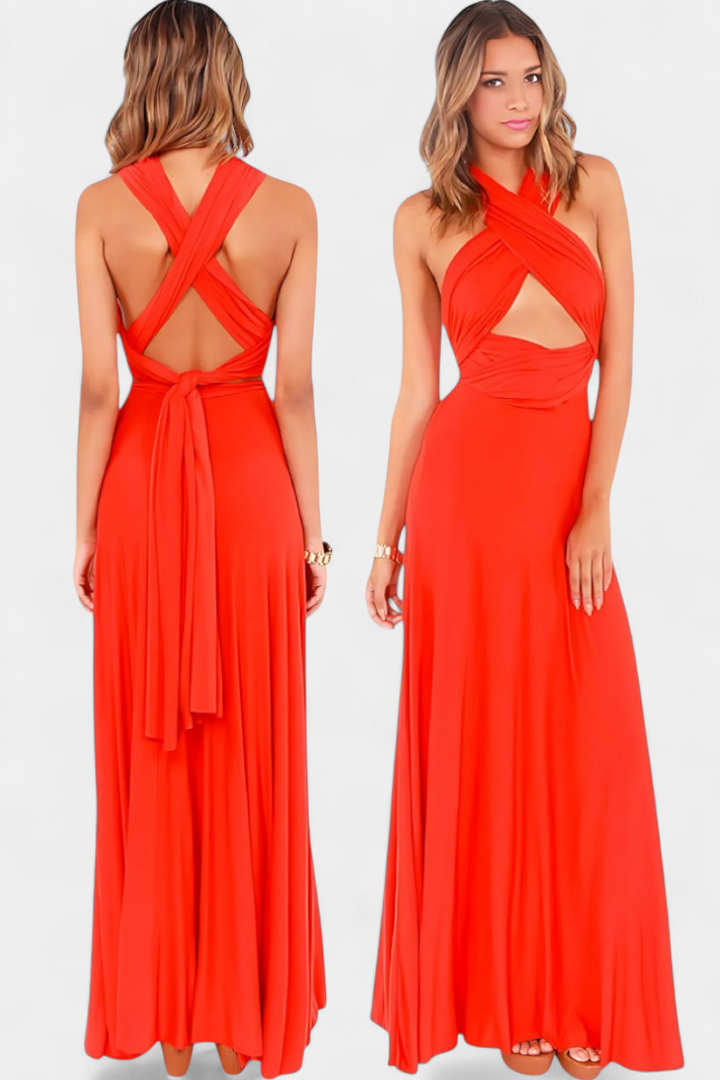 Robe Josephine Enveloppante Élégante et Ajustable