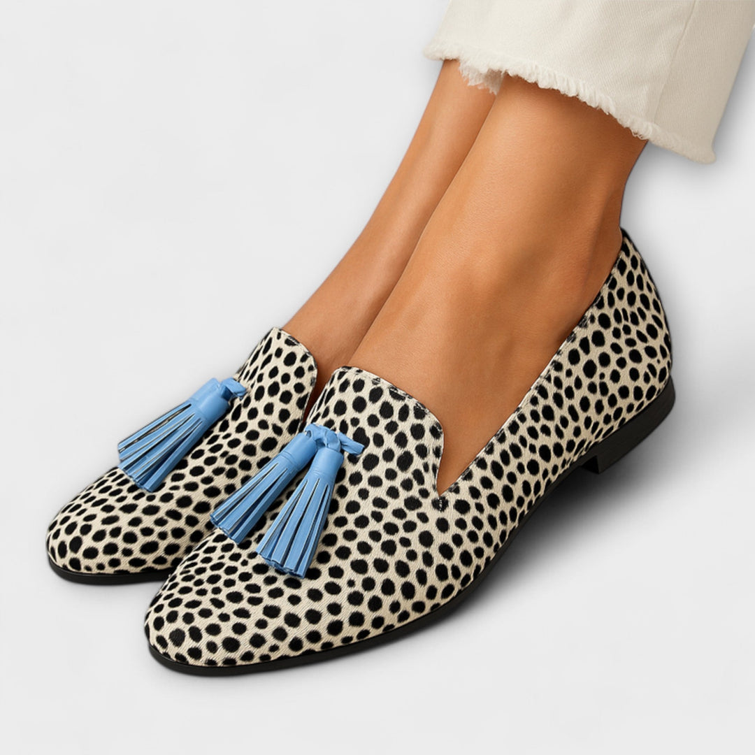 Mira Baskets avec Pompons et Imprimé à Pois