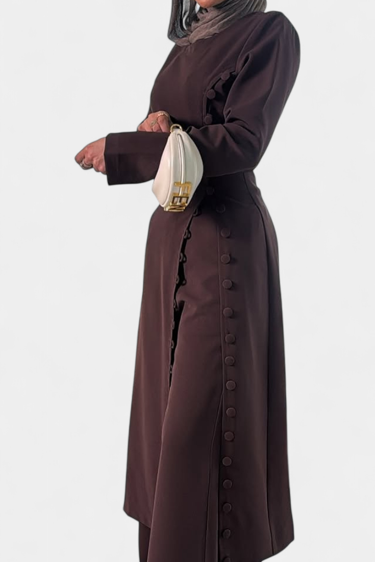 Ensemble Décontracté Doux Melissa avec Blouse à Boutons et Pantalons Longs