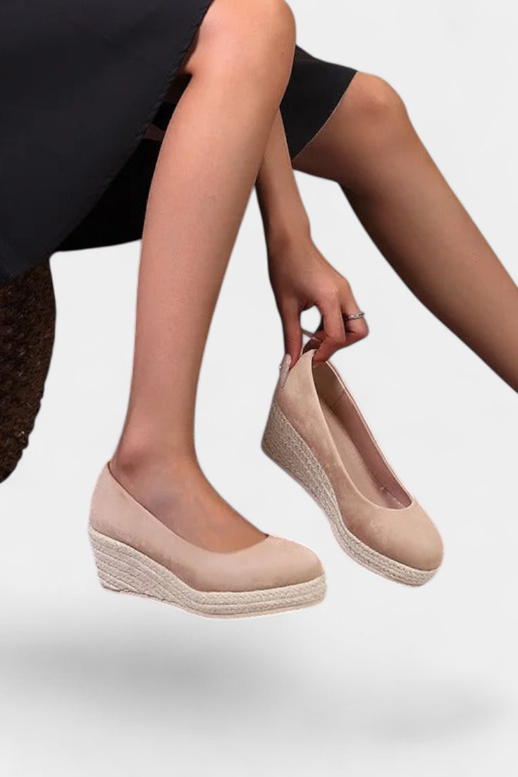 Laupa Chaussures à Plateforme avec Semelle Tressée Style Espadrille