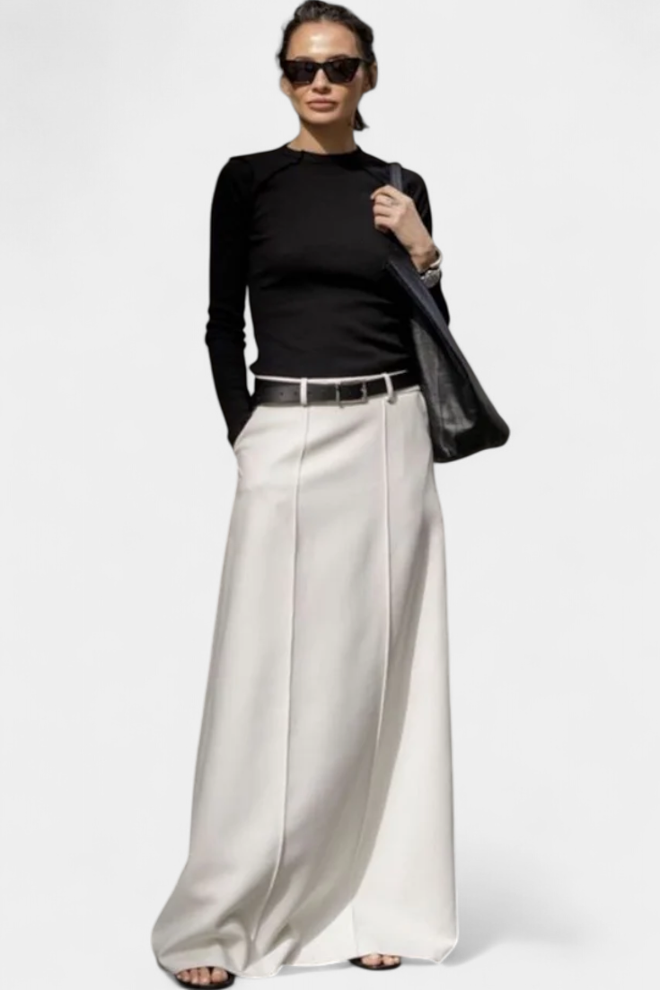 Jupe Ada H-Line Unie avec Style Urbain Moderne
