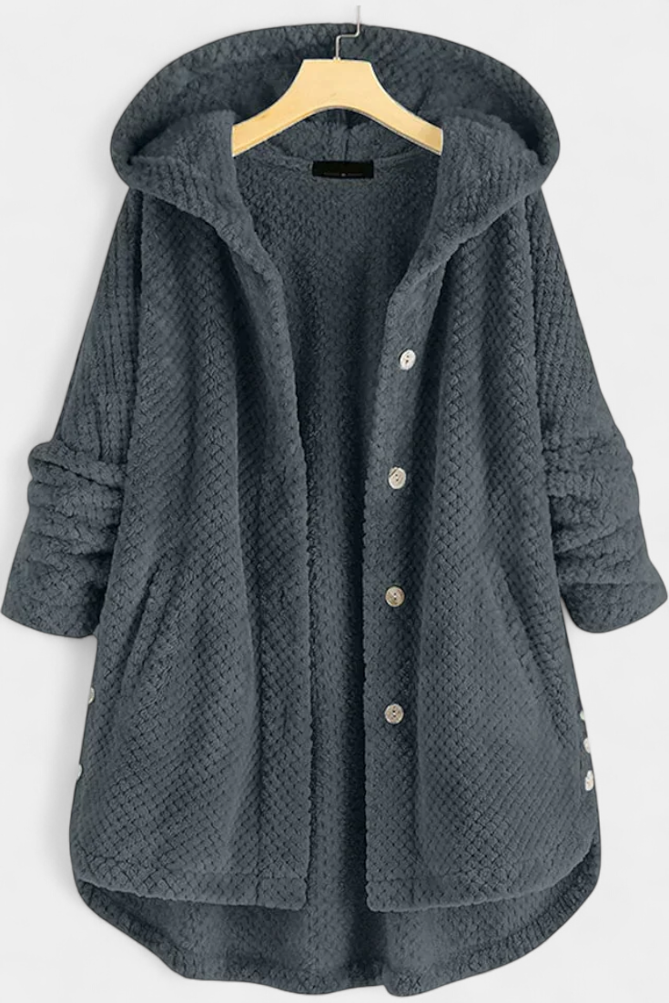 Taia Manteau en Velours Côtelé avec Capuche