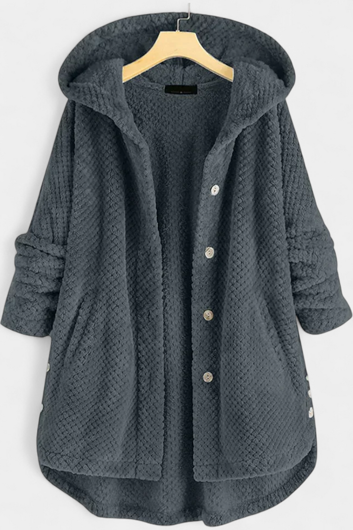 Taia Manteau en Velours Côtelé avec Capuche