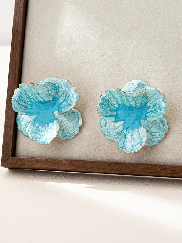 Boucles d'oreilles géométriques en forme de fleur