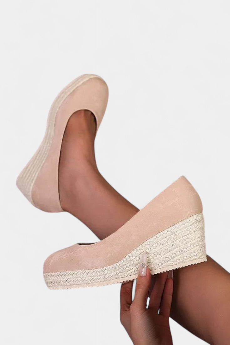 Laupa Chaussures à Plateforme avec Semelle Tressée Style Espadrille