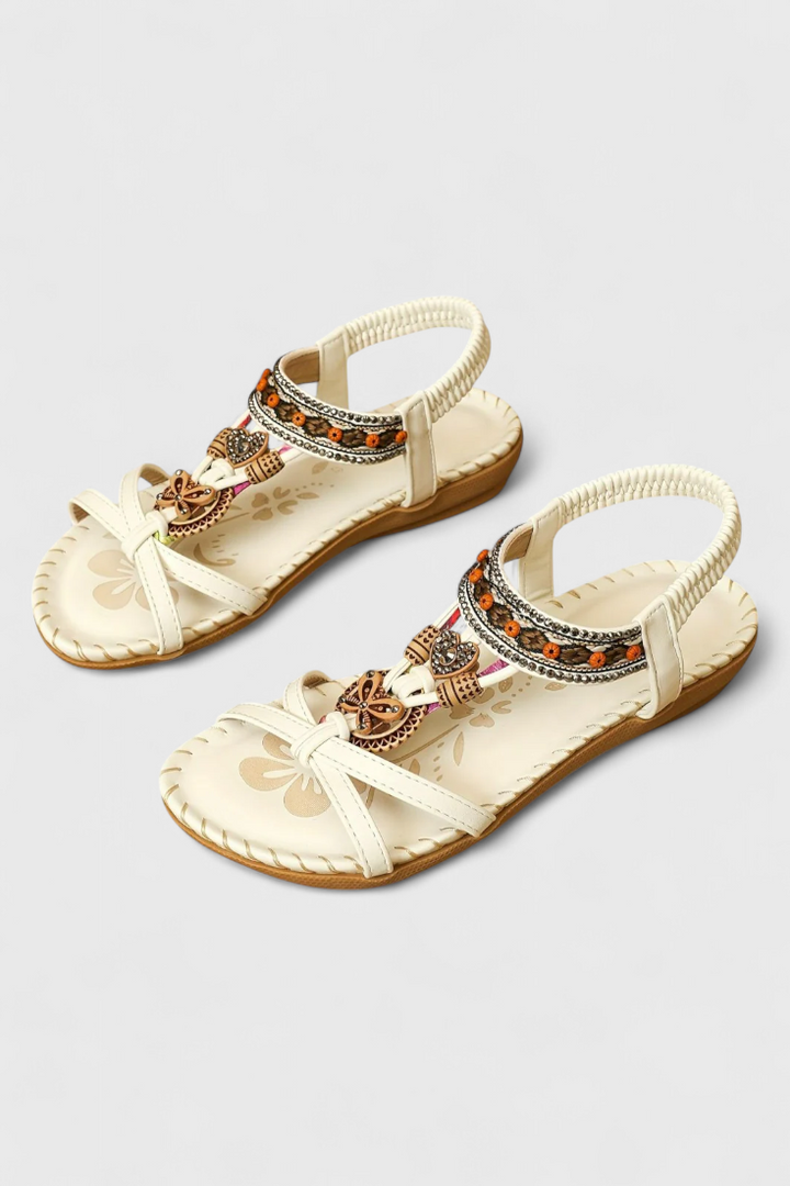 Sandales bohémiennes plates Lera