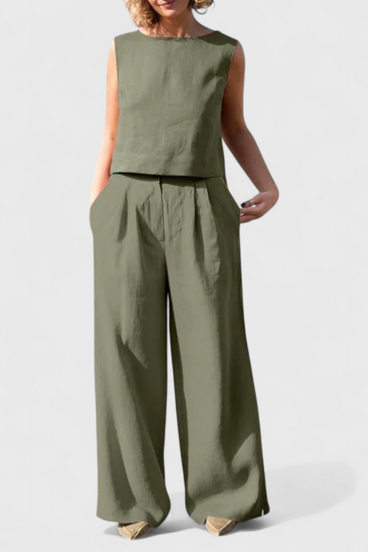 Ensemble Vintage Sans Manches Yvanne d'Été