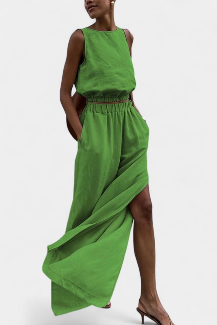 Portia Ensemble en Coton et Lin avec Ouverture Latérale