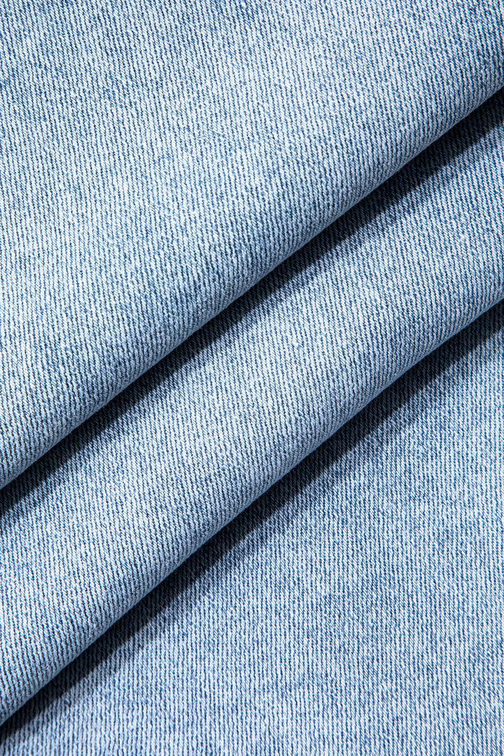 Jeans Evian Délavés Jambe Droite avec Strass