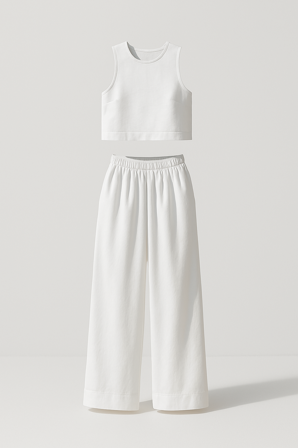 Avelina Ensemble Minimaliste en Coton et Lin Léger