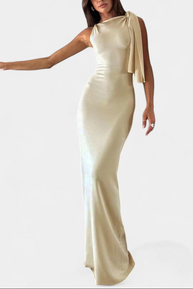 Robe Maxi Drapée Hope à Une Épaule