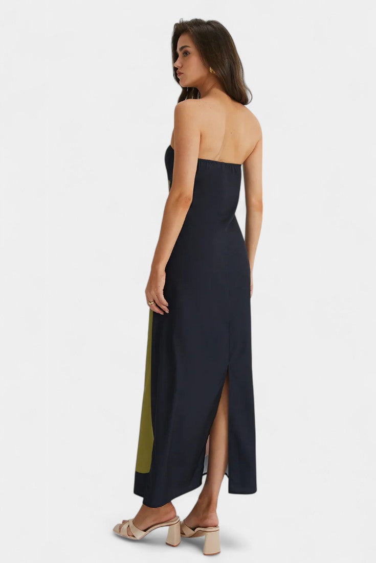 Robe Laura Sans Bretelles avec Imprimé Floral